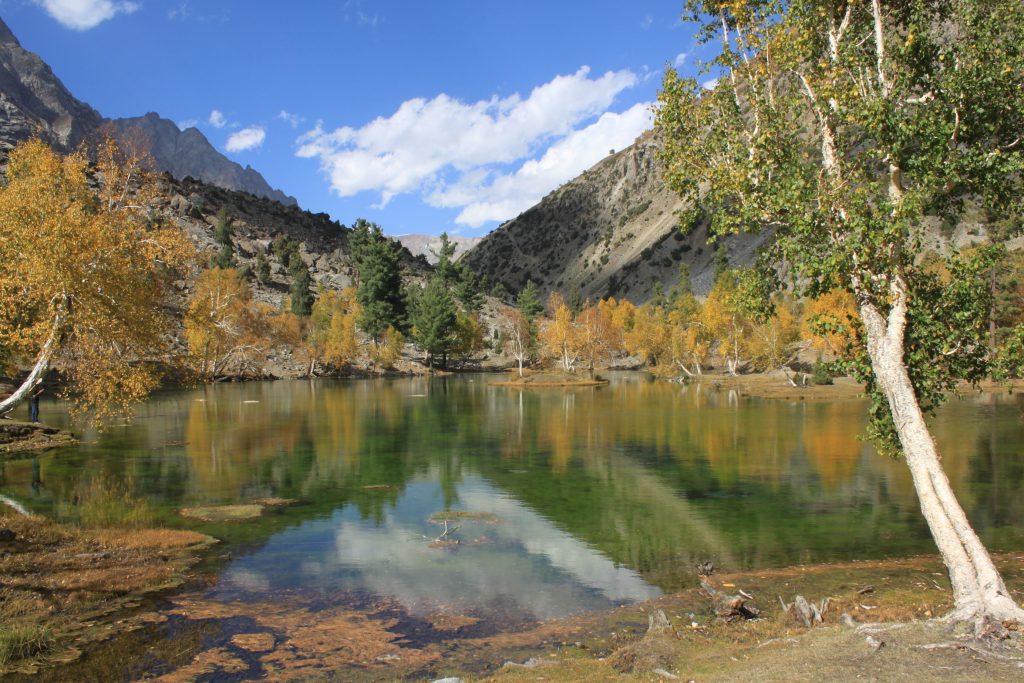 Naltar lake in Autumn Gilgit